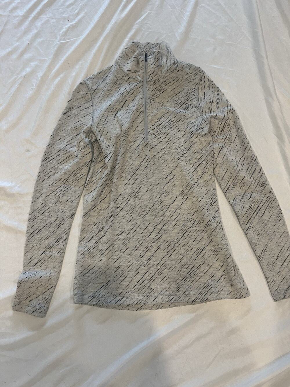 Icebreaker 250 Vertex Merino Wool Half Zip Baselayer Snow Storm Women's Large